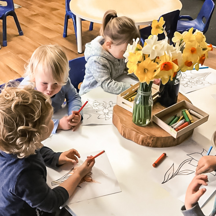 Colouring in at Busy Bees Ashburton 