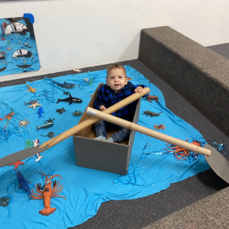 Toddler indoor having fun at sea Busy Bees Aoraki