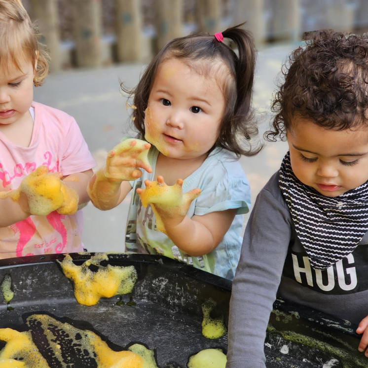Messy play at Busy Bees Morrinsville