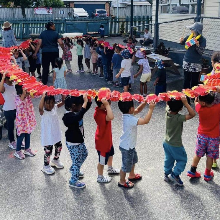 Welcoming the Chinese new year with celebrations in centre at Busy Bees Mount Wellington