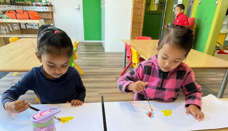 Painting fun at Busy Bees Roscommon Road
