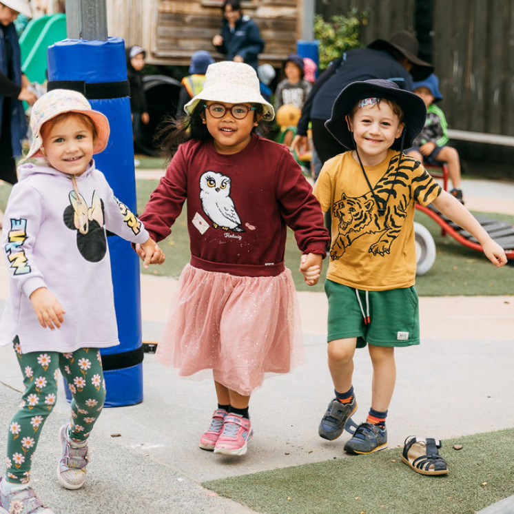 Making friends at Harewood Road Montessori by Busy Busy Bees Papanui